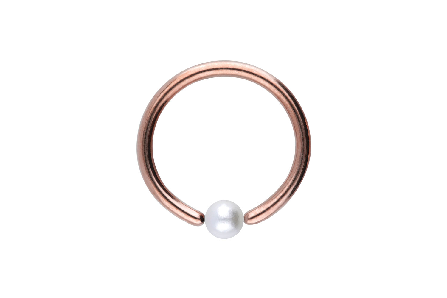 Titan Klemmkugelring Piercing SYNTHETISCHE PERLE